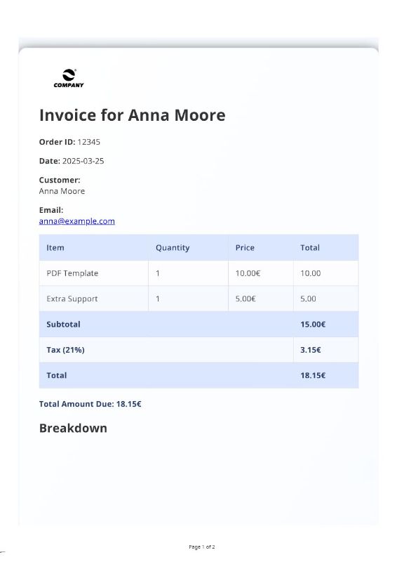Invoice Example